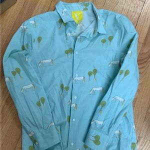 Vaute couture horses button down shirt. VGUC Medium